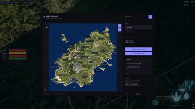 The Isle full map radar with coordinates and island overview